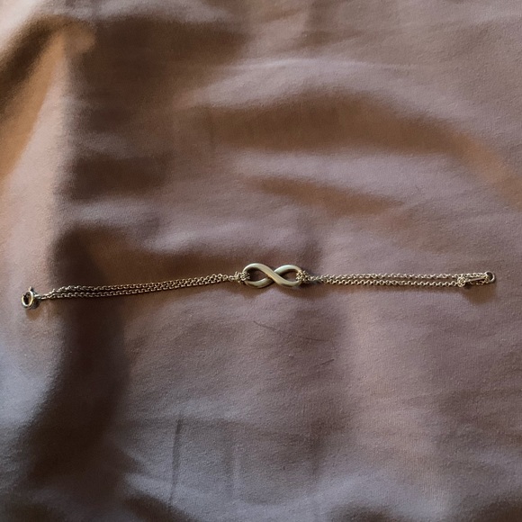 J43 AUTHENTIC TIFFANY DOUBLE STRAND INFINITY BRACELET - Picture 2 of 4